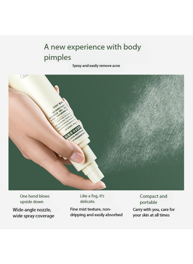 HUNMUI Acne Removing & Skin Revitalizing Body Spray 150ml | Specially Formulated to Treat Body Acne and Fade Acne Scars. Plant-based Formula for Oil Control and Soothing. Fine Spray,Portable Size, Unisex. - Image 3